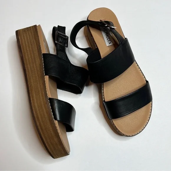 Steve Madden Women's Teenie Black Platform
Wedge - Size 6.5 - Picture 2 of 6